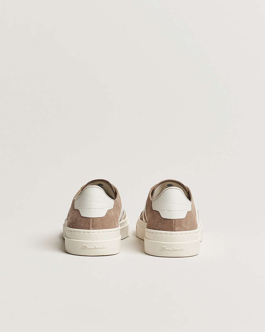 Heren | Santoni Double Buckle Sneakers Grey Suede | Santoni | Double Buckle Sneakers Grey Suede