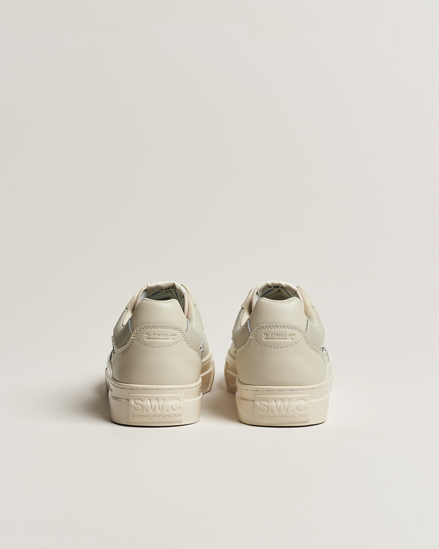 Heren | Stepney Workers Club Pearl S-Strike Leather Sneaker Ecru/White | Stepney Workers Club | Pearl S-Strike Leather Sneaker Ecru/White