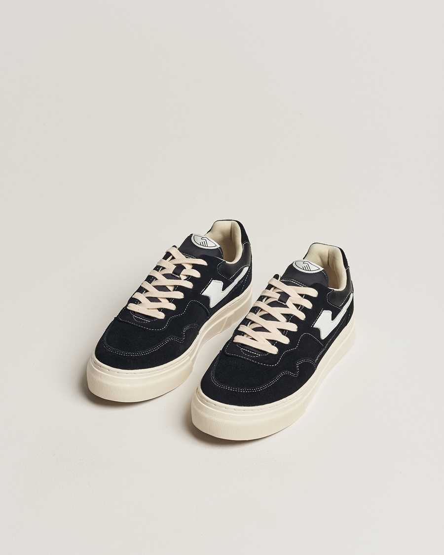 Heren | Stepney Workers Club | Stepney Workers Club | Pearl S-Strike Suede Sneaker Black/White