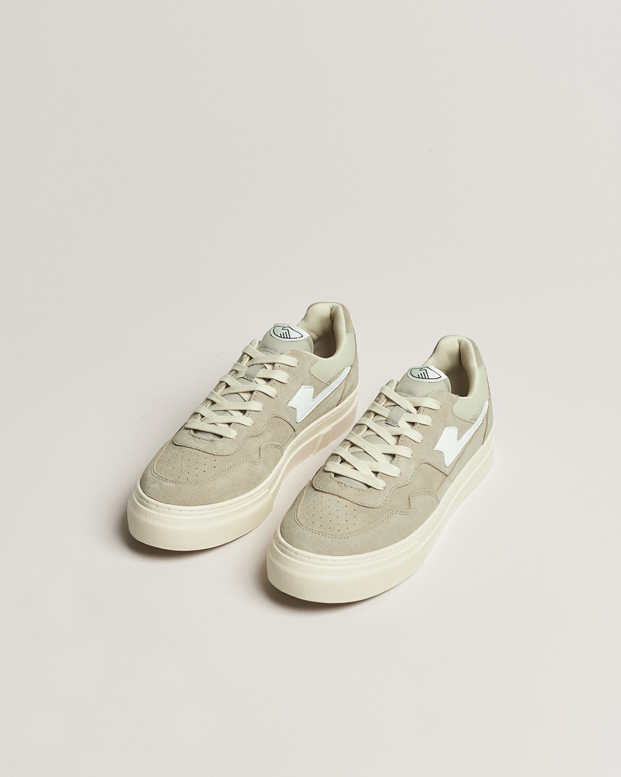 Men | Stepney Workers Club | Stepney Workers Club | Pearl S-Strike Suede Sneaker Lt Grey/White