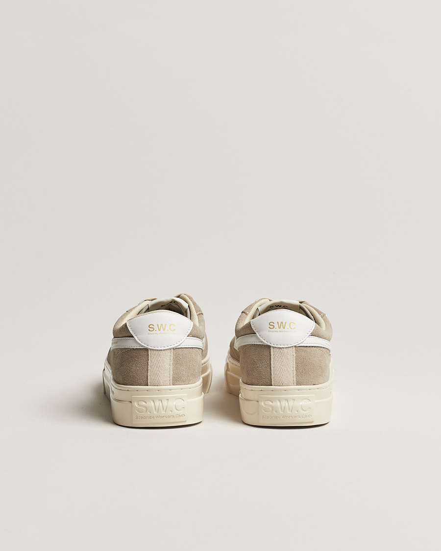Heren | Stepney Workers Club Dellow S-Strike Suede Sneaker Lt Grey/White | Stepney Workers Club | Dellow S-Strike Suede Sneaker Lt Grey/White