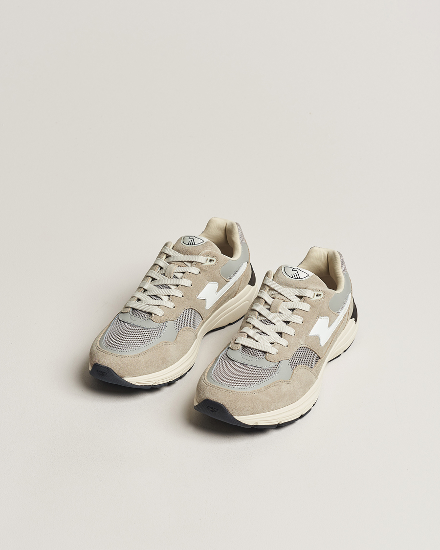 Heren | Afdelingen | Stepney Workers Club | Amiel S-Strike Suede Mix Runner Lt Grey