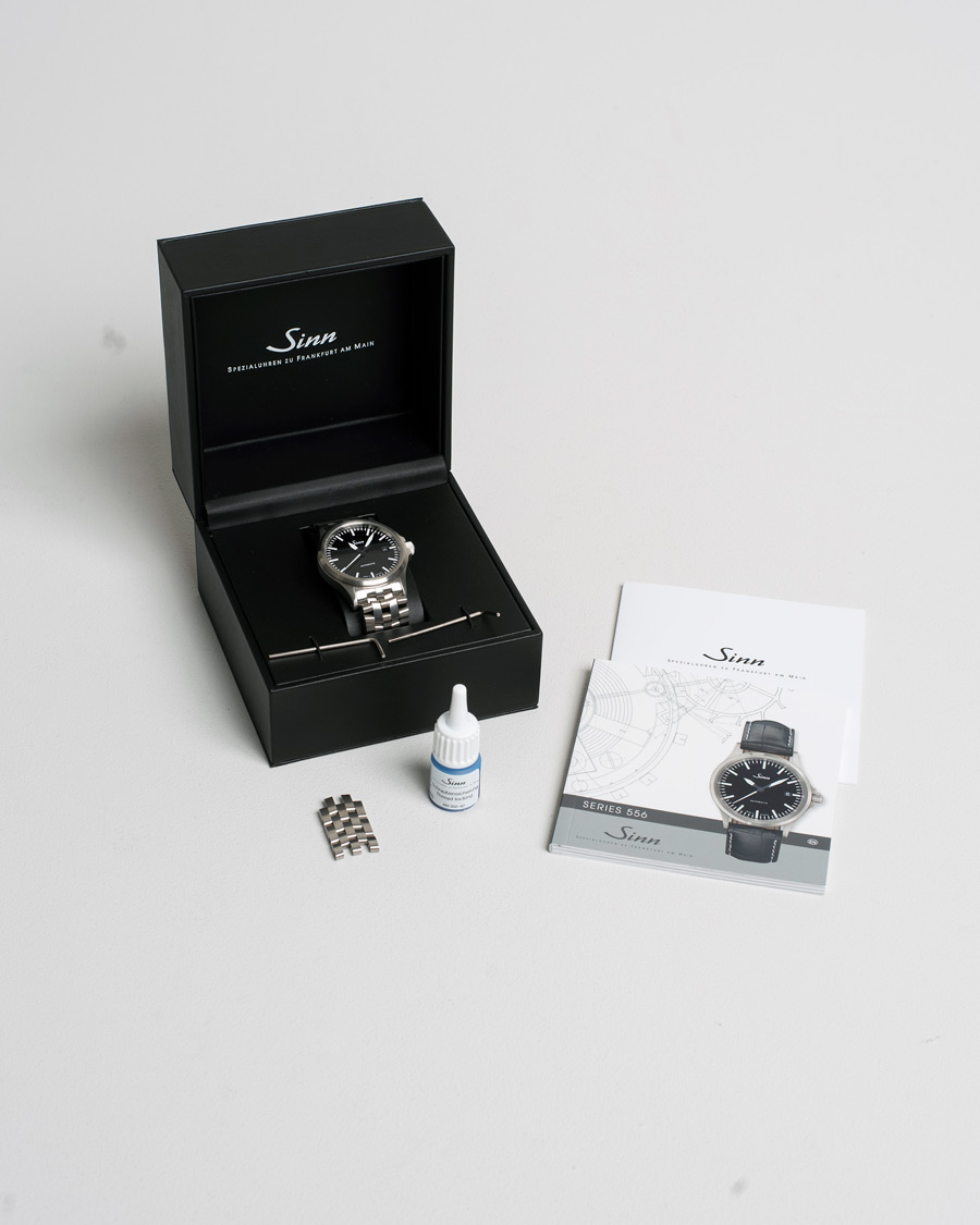Heren | Sinn Pre-Owned 556 Stainless Steal 38,5 Black Silver | Sinn Pre-Owned | 556 Stainless Steal 38,5 Black Silver
