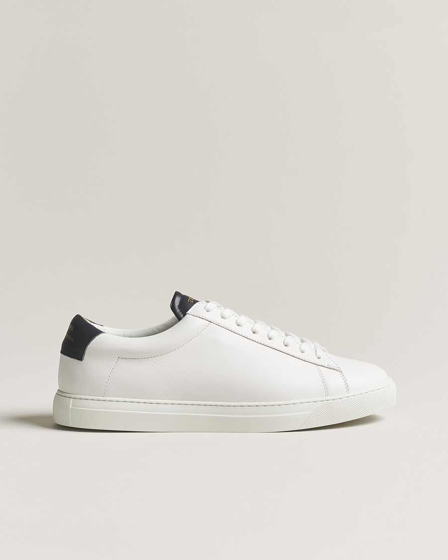 Heren | Zespà ZSP4 Nappa Leather Sneakers White/Navy | Zespà | ZSP4 Nappa Leather Sneakers White/Navy