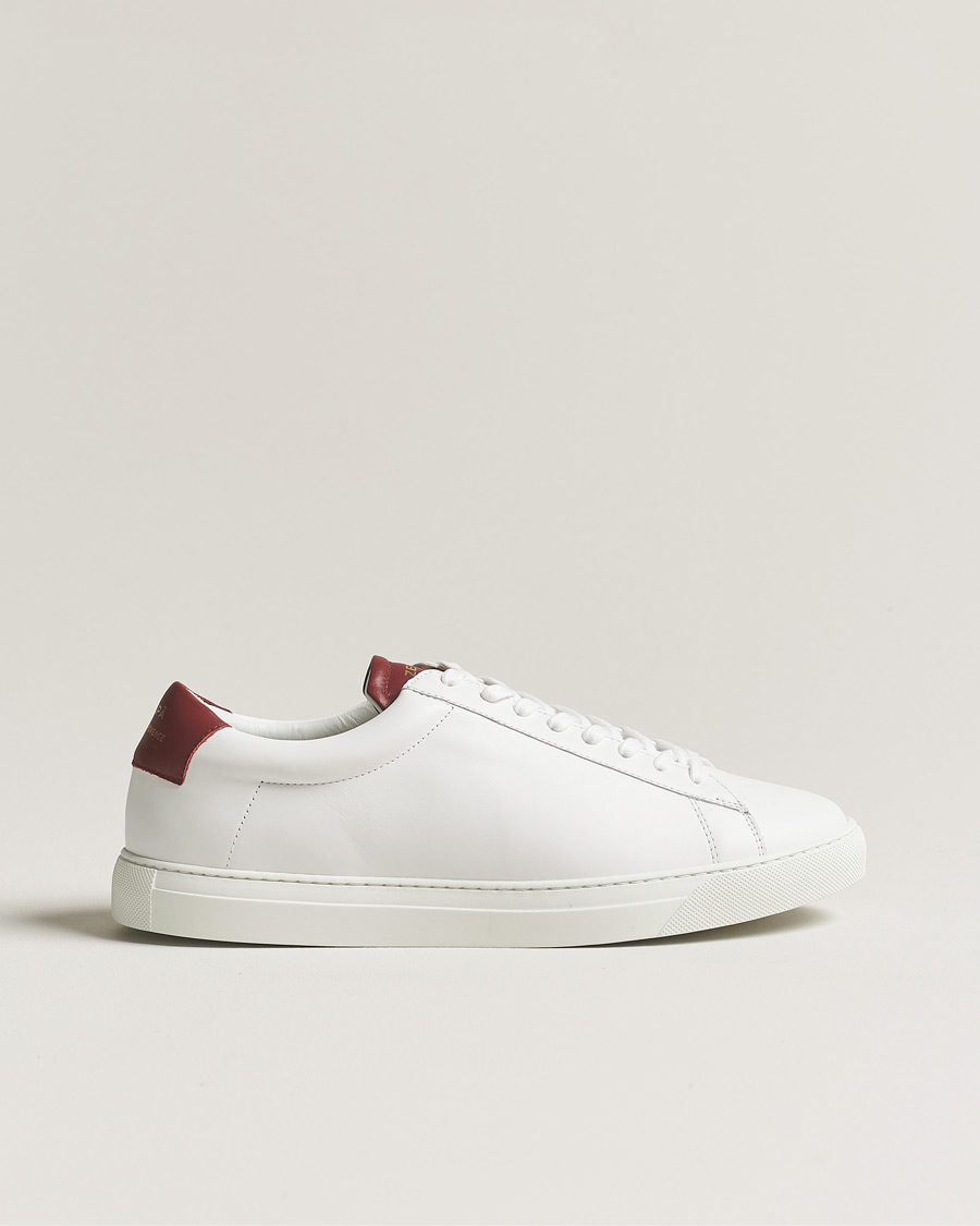 Heren | Zespà ZSP4 Nappa Leather Sneakers White/Wine | Zespà | ZSP4 Nappa Leather Sneakers White/Wine
