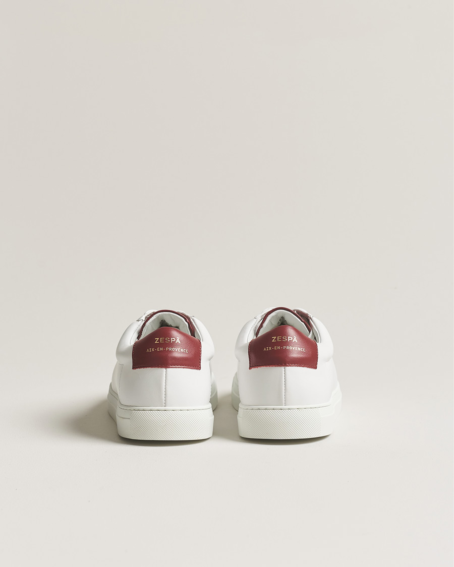 Heren | Zespà ZSP4 Nappa Leather Sneakers White/Wine | Zespà | ZSP4 Nappa Leather Sneakers White/Wine