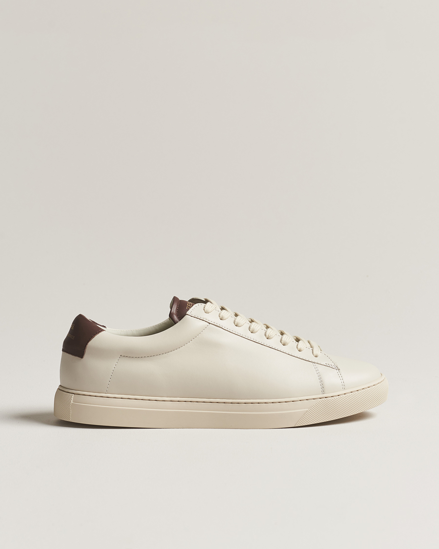 Heren | Zespà ZSP4 Nappa Leather Sneakers Off White/Brown | Zespà | ZSP4 Nappa Leather Sneakers Off White/Brown