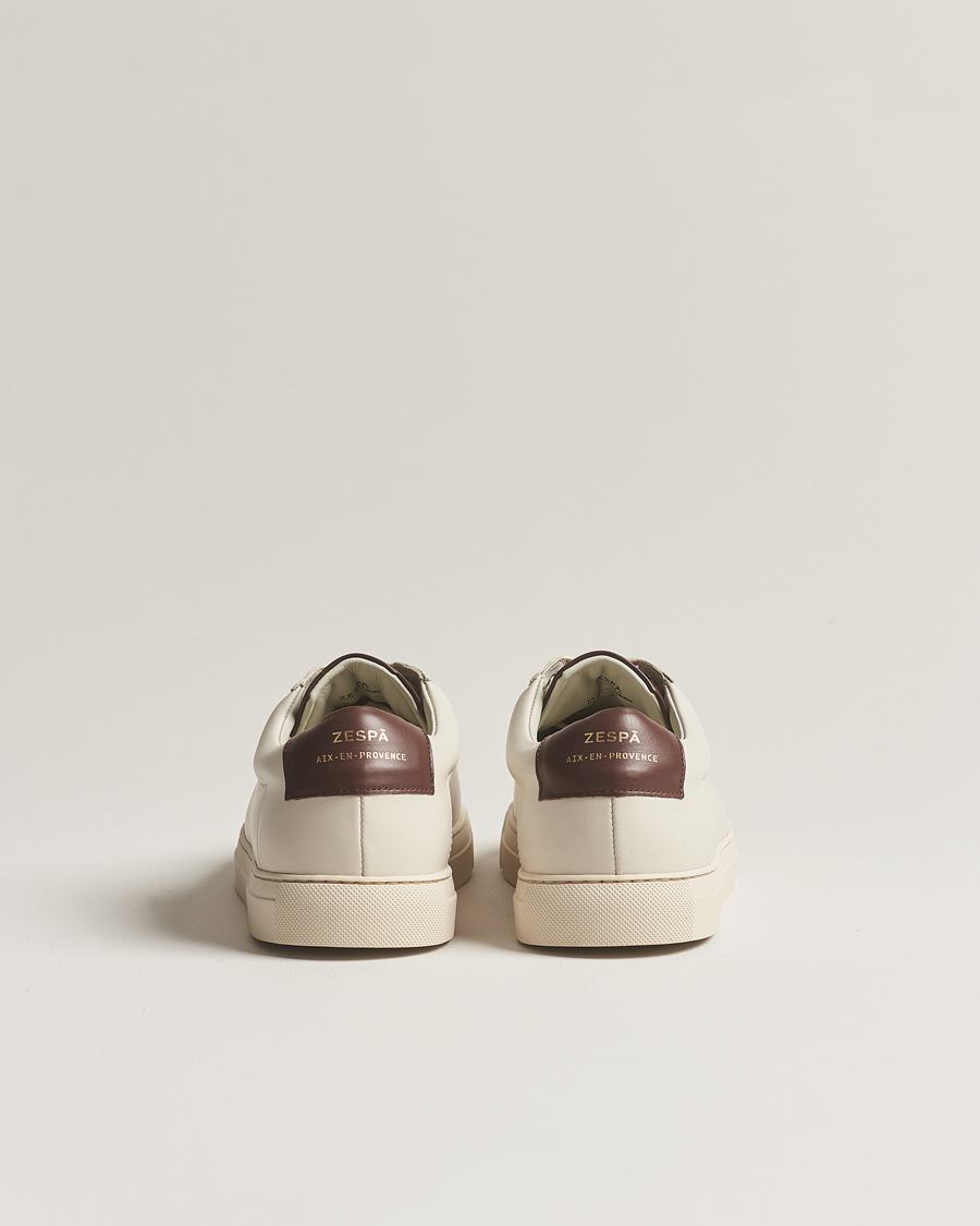 Heren | Zespà ZSP4 Nappa Leather Sneakers Off White/Brown | Zespà | ZSP4 Nappa Leather Sneakers Off White/Brown