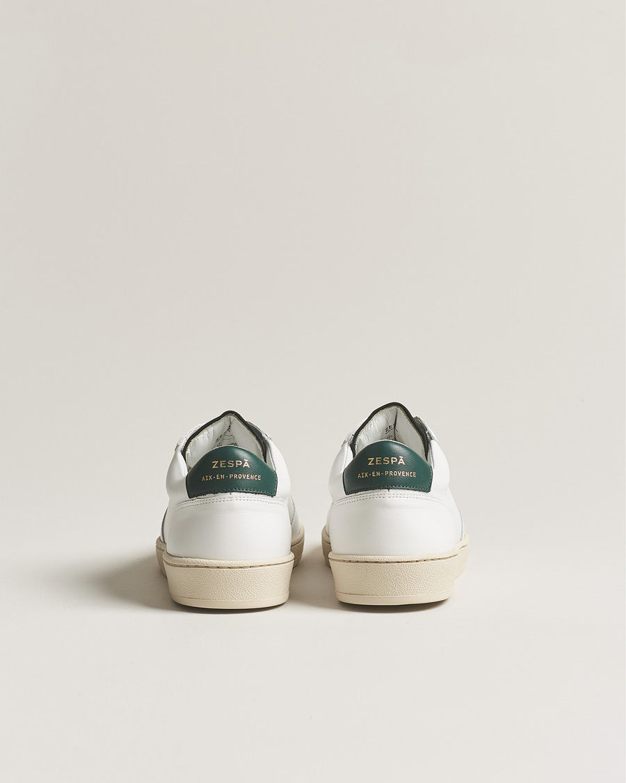 Heren | Zespà ZSP23 APLA Leather Sneakers White/Dark Green | Zespà | ZSP23 APLA Leather Sneakers White/Dark Green