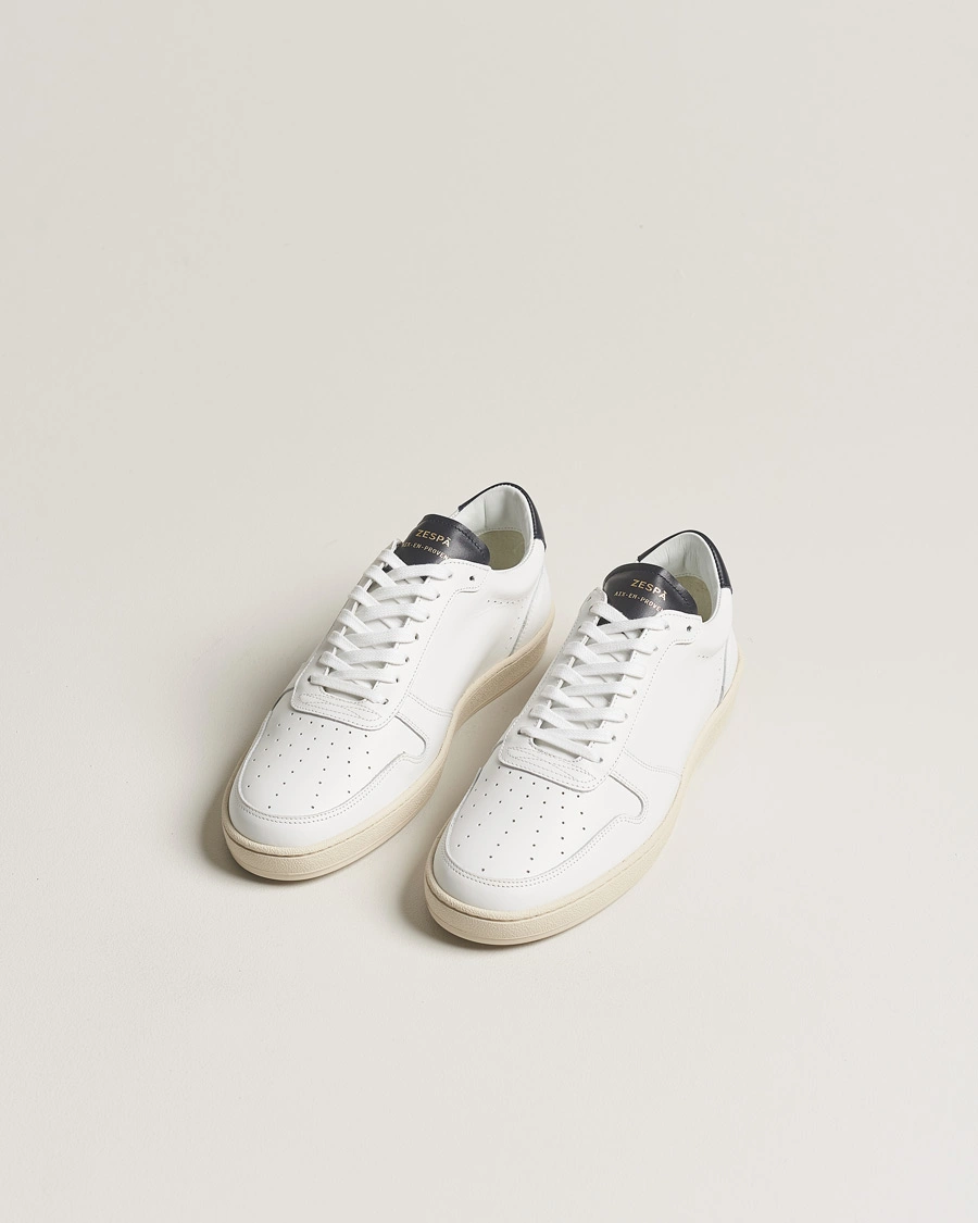 Heren | Sneakers | Zespà | ZSP23 APLA Leather Sneakers White/Navy