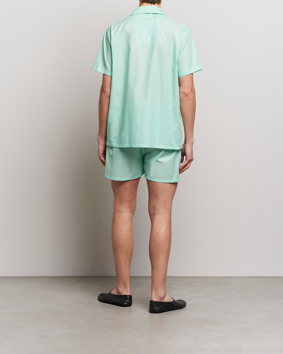 Heren | Derek Rose | Derek Rose | Shortie Cotton Pyjama Set Mint