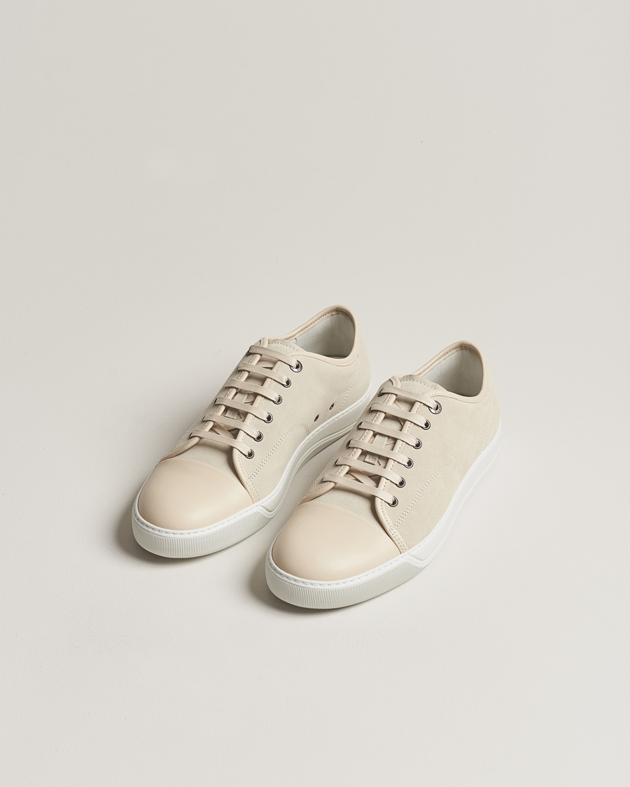 Heren | Lanvin | Lanvin | Nappa Cap Toe Sneaker Vanille