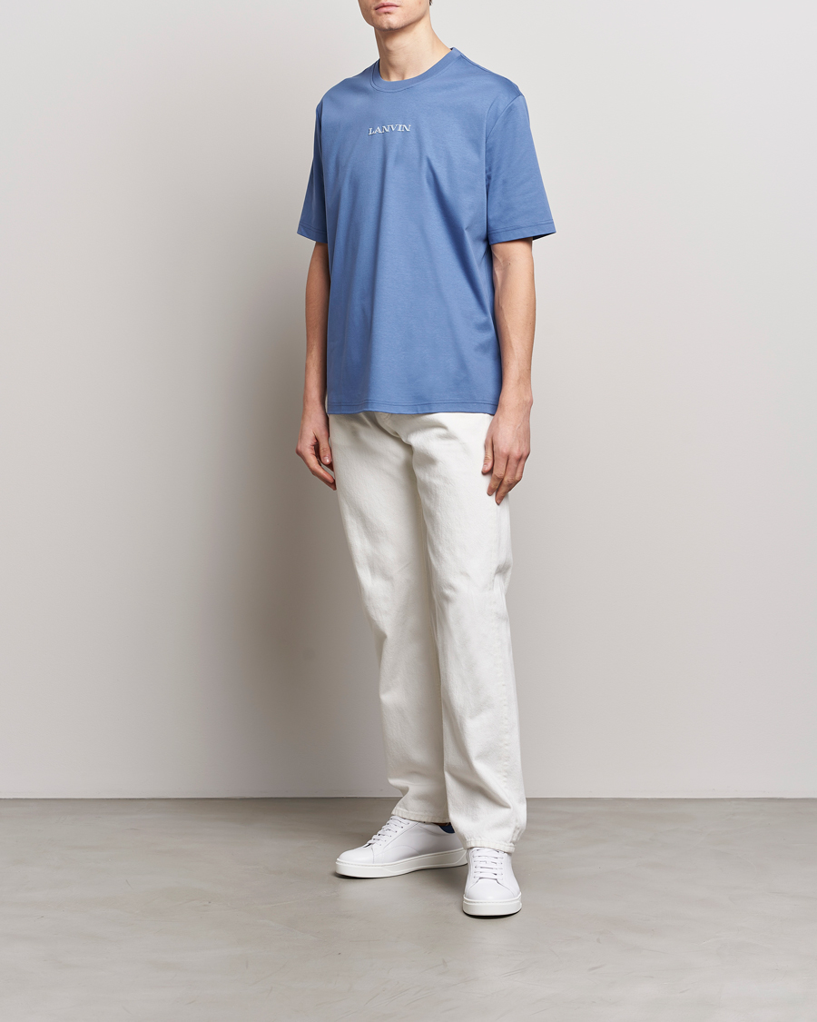 Heren | T-shirts | Lanvin | Embroidered Logo T-Shirt Cornflower