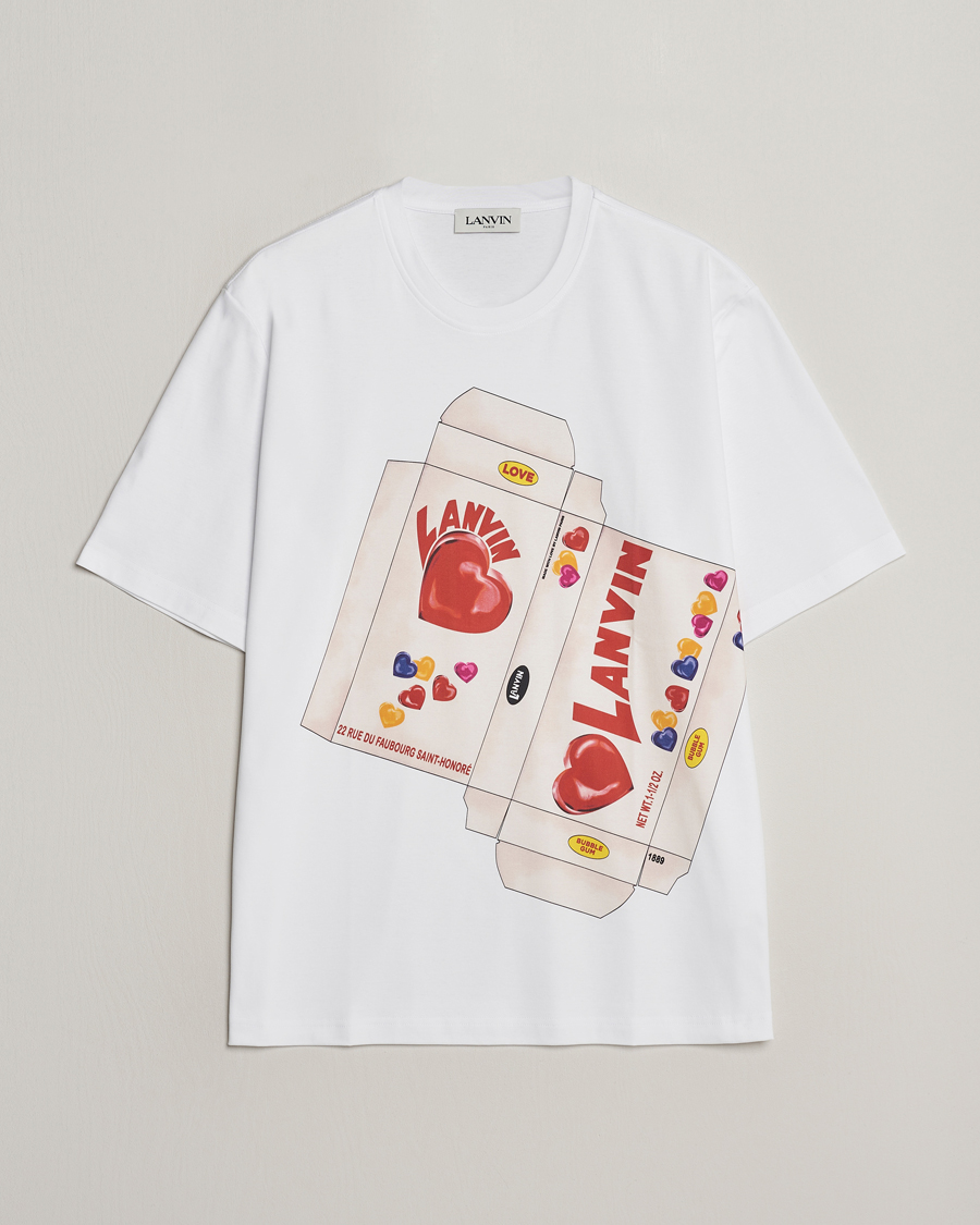Heren | T-shirts | Lanvin | Bonbon Printed T-Shirt Optic White