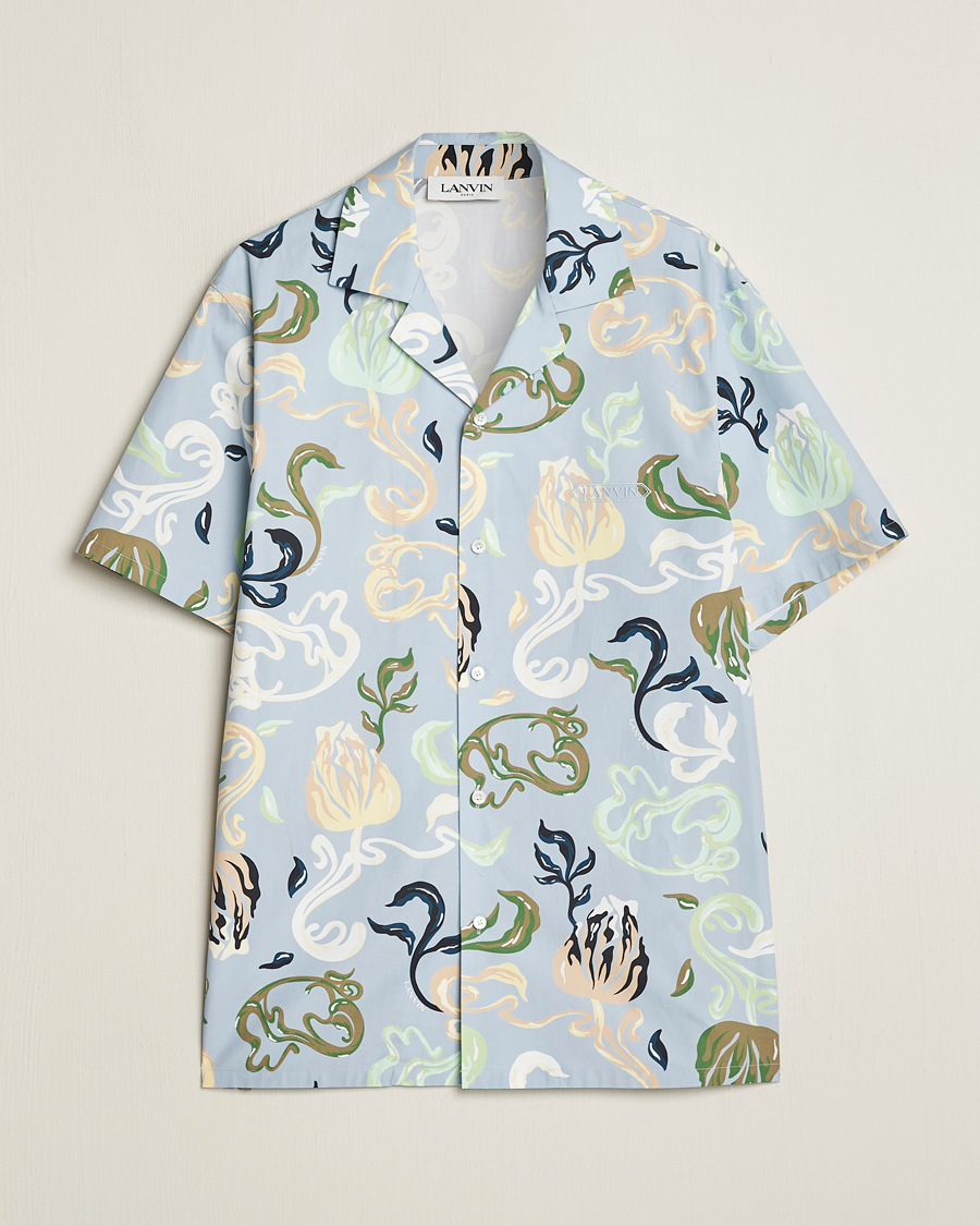 Heren | Overhemden | Lanvin | Printed Bowling Shirt Azur