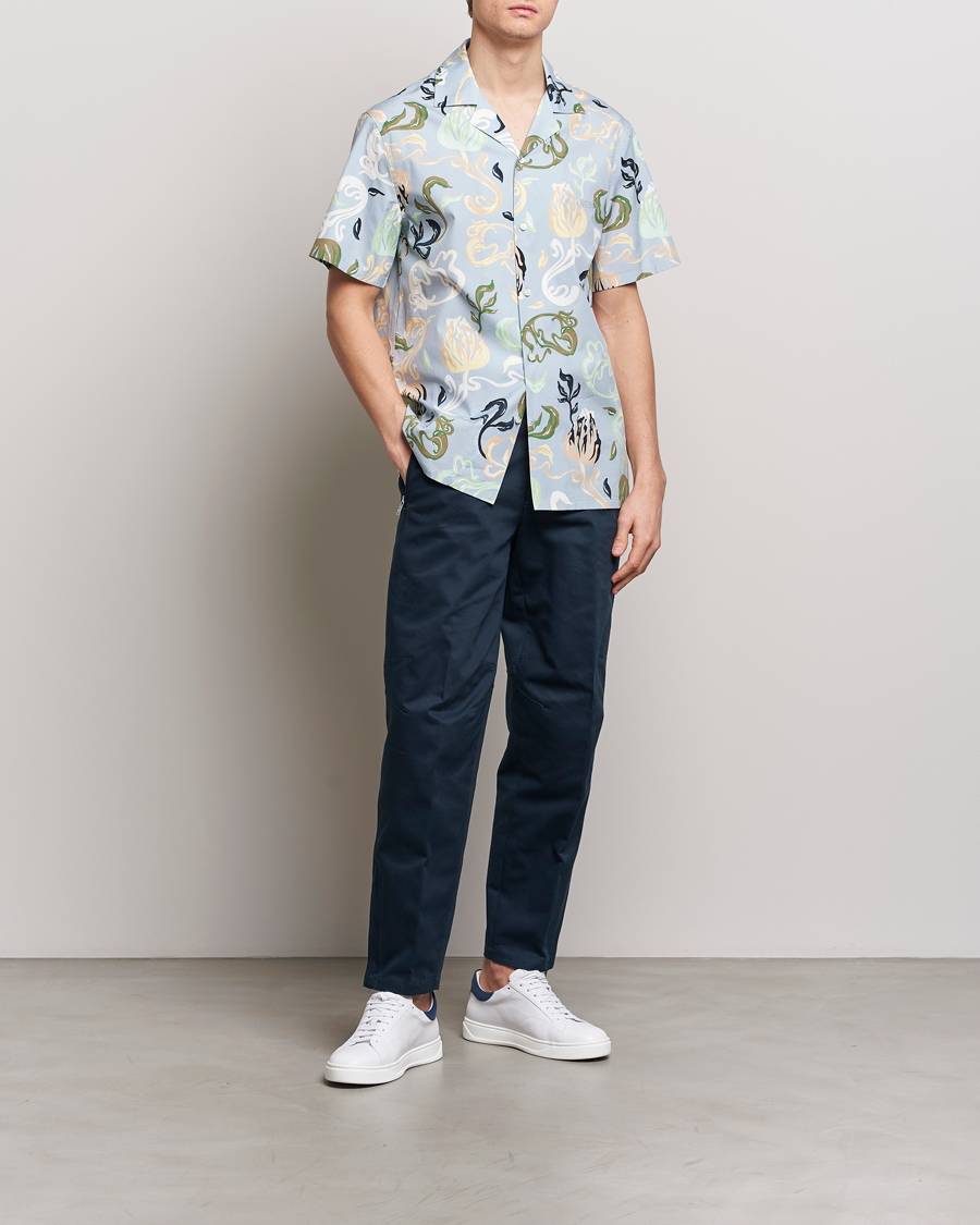 Heren | Overhemden | Lanvin | Printed Bowling Shirt Azur