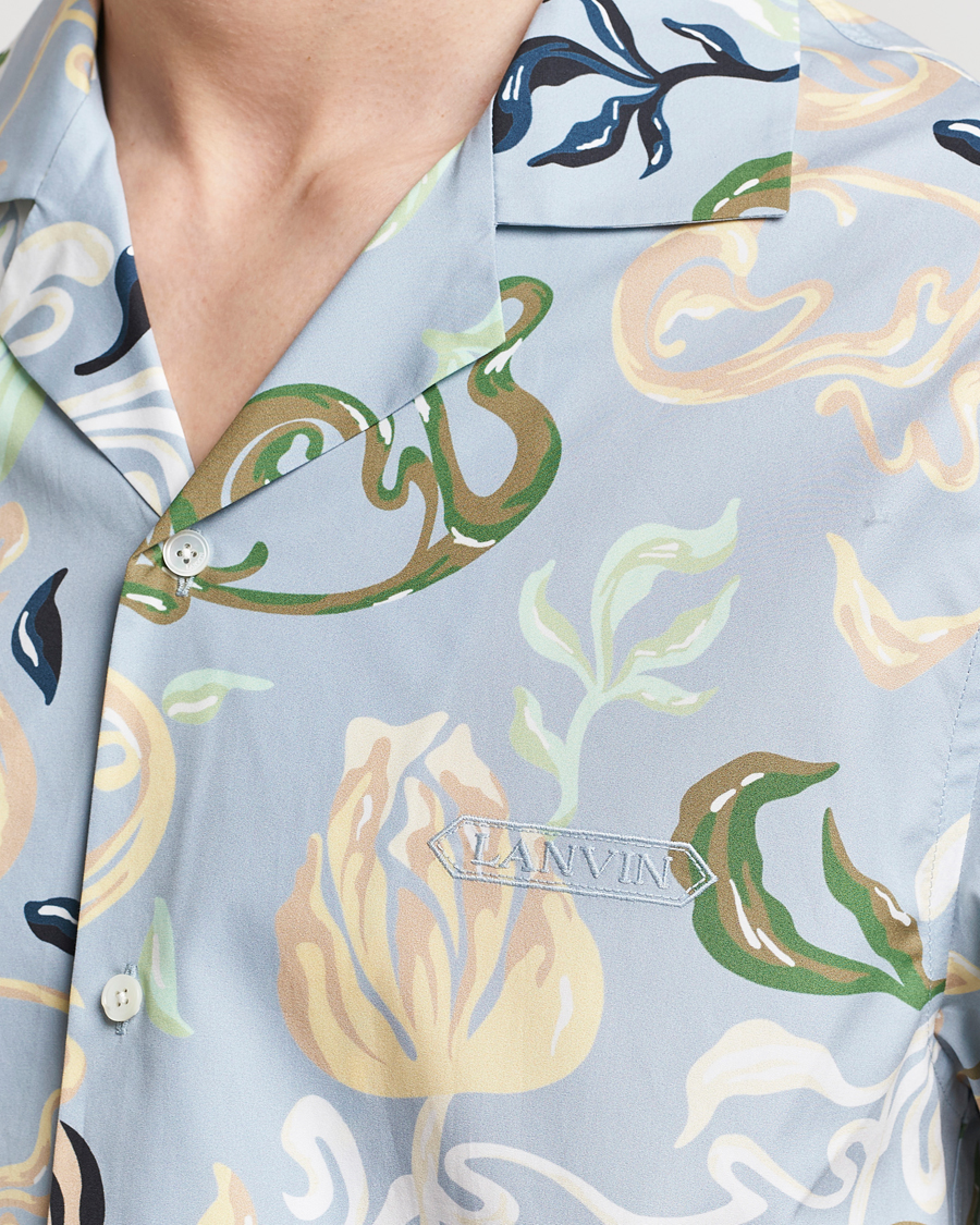 Heren | Overhemden | Lanvin | Printed Bowling Shirt Azur