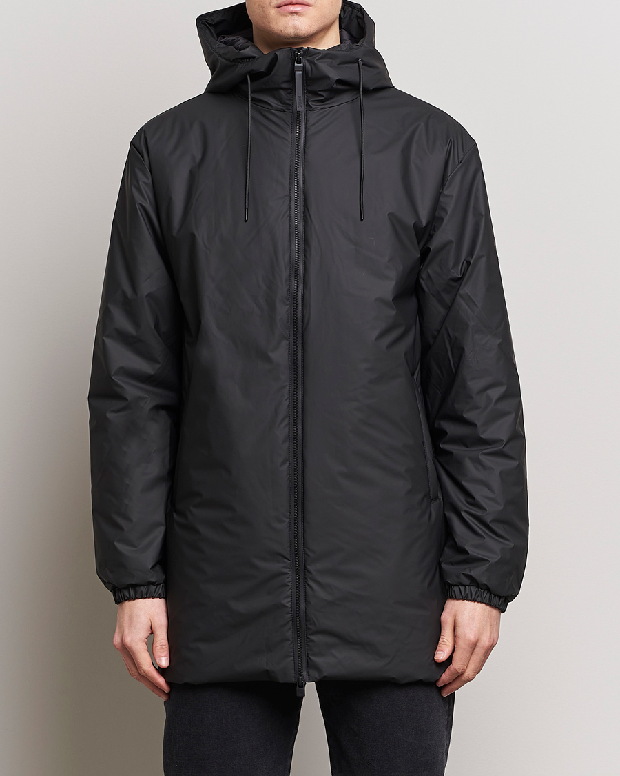 Heren |  | RAINS | Lohja Hooded Car Coat Black