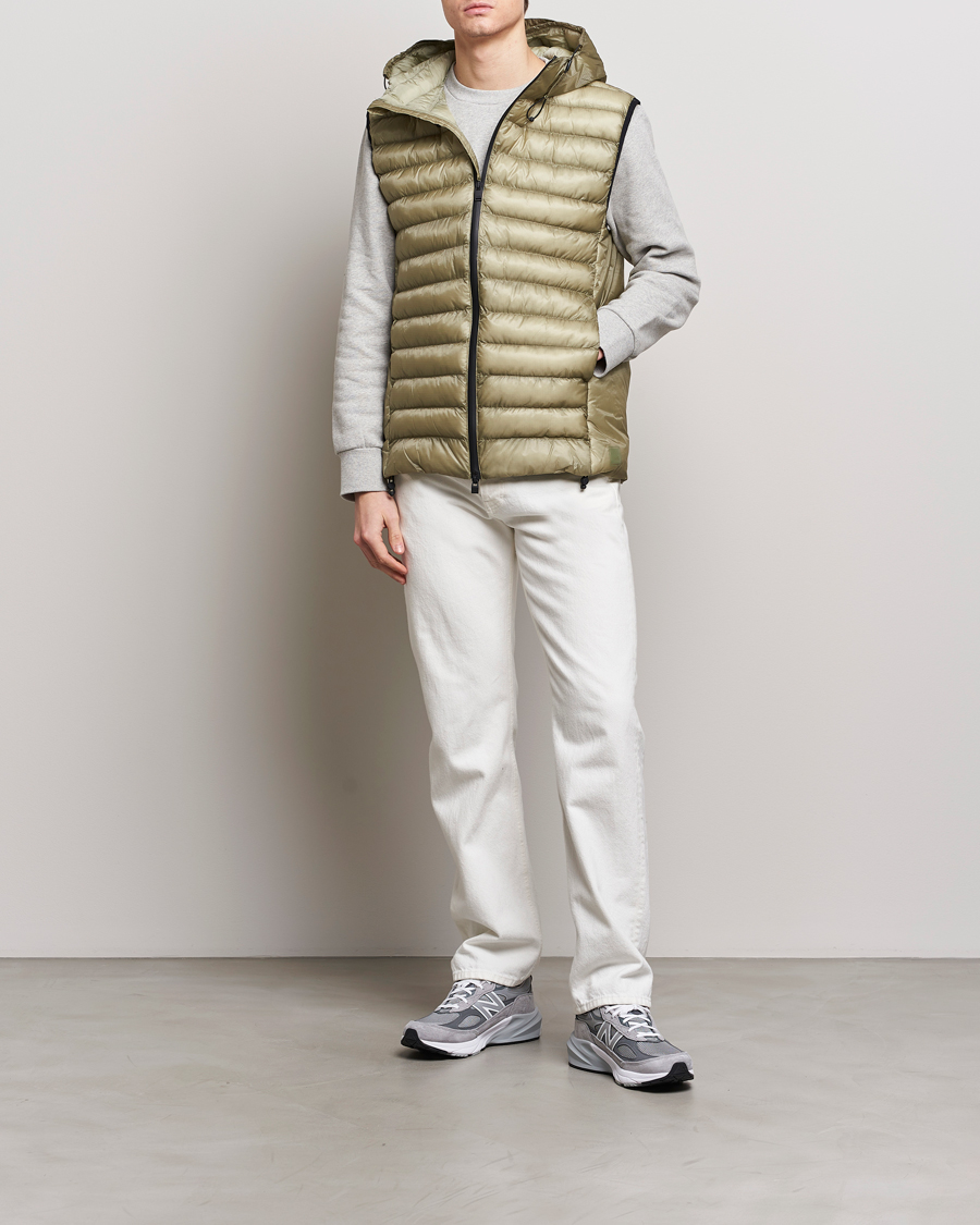 Heren | Jassen | RAINS | Kaunas Hybrid Hooded Vest Earth