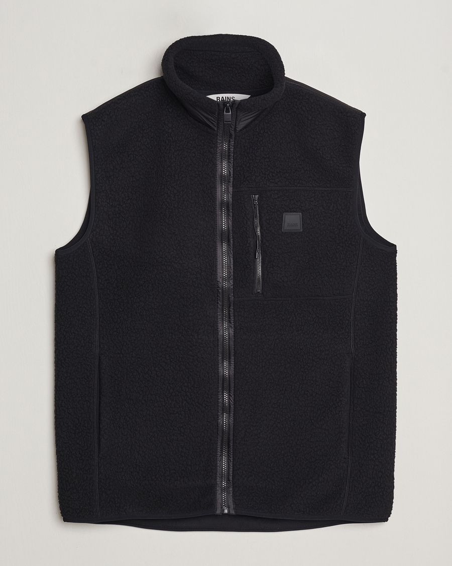Heren | Truien | RAINS | Yermo Fleece Vest Black