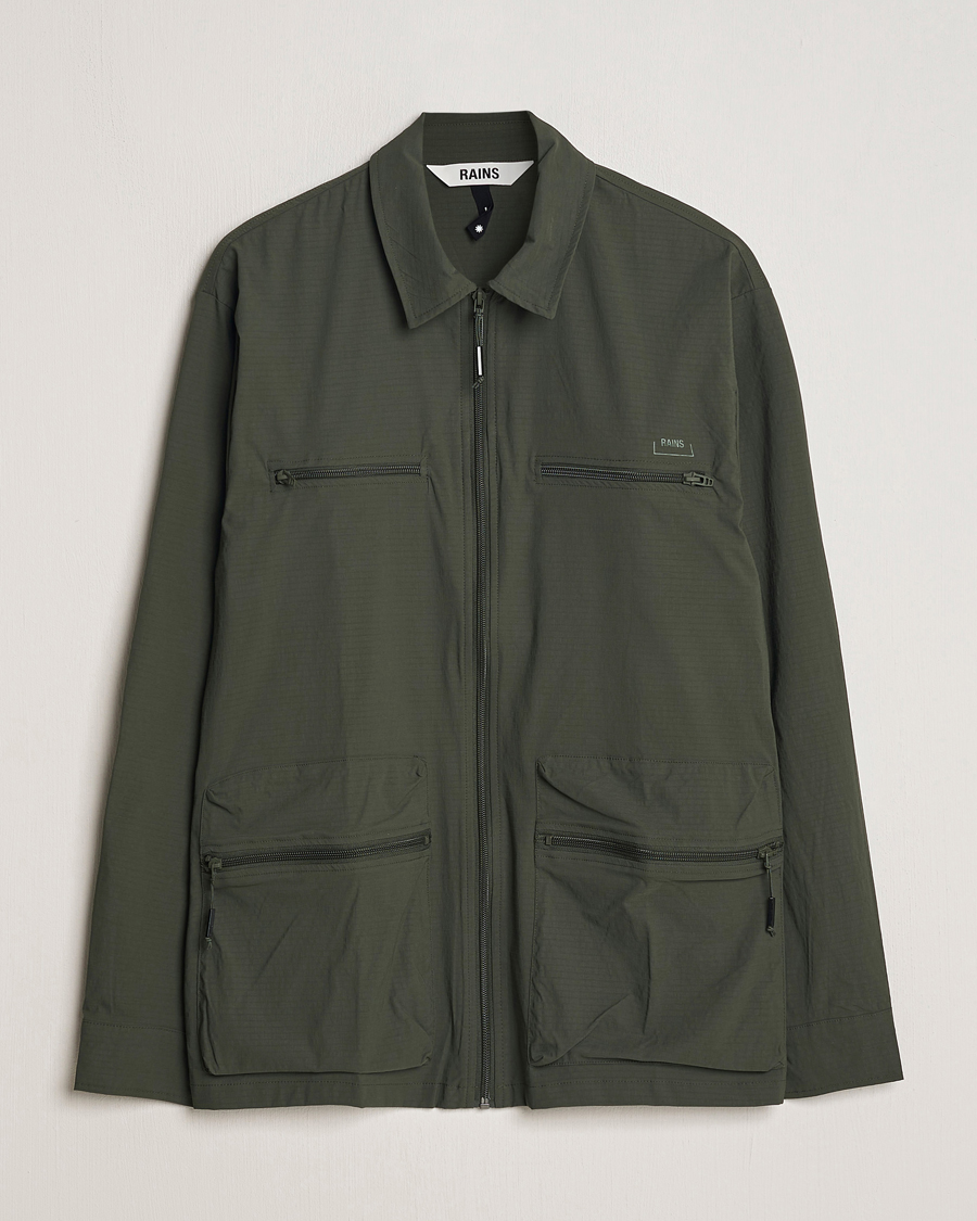 Heren | Overhemden | RAINS | Tomar Ripstop Overshirt Green