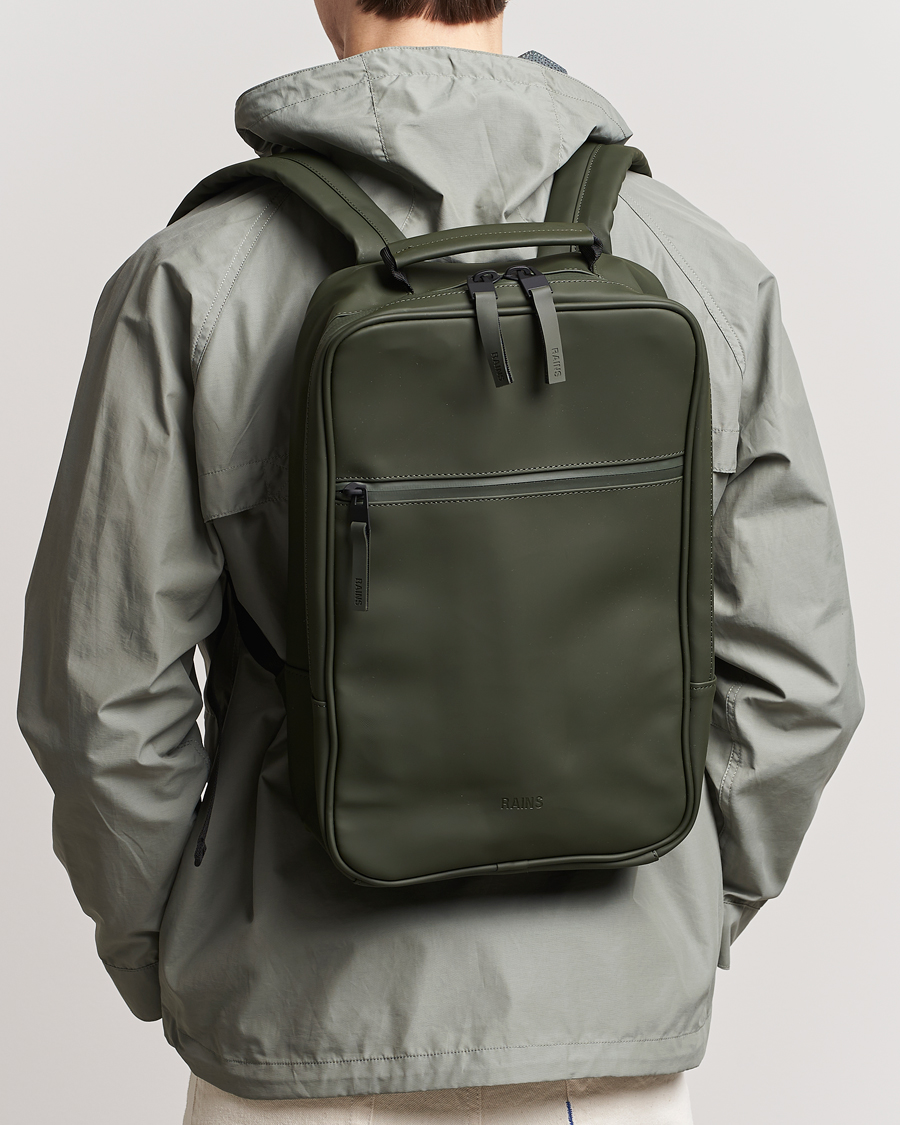 Men | RAINS | RAINS | Book Backpack Green