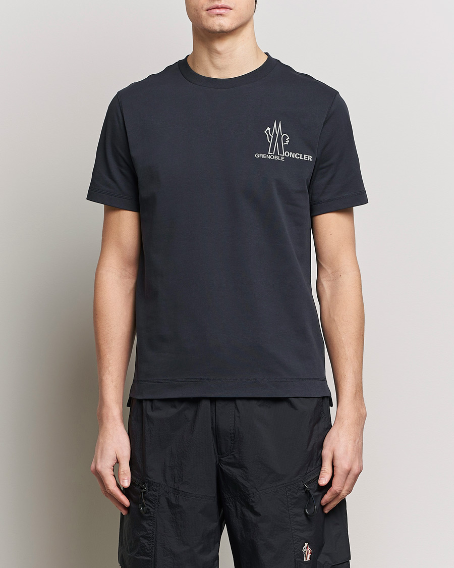 Heren |  | Moncler Grenoble | Short Sleeve T-Shirt Navy