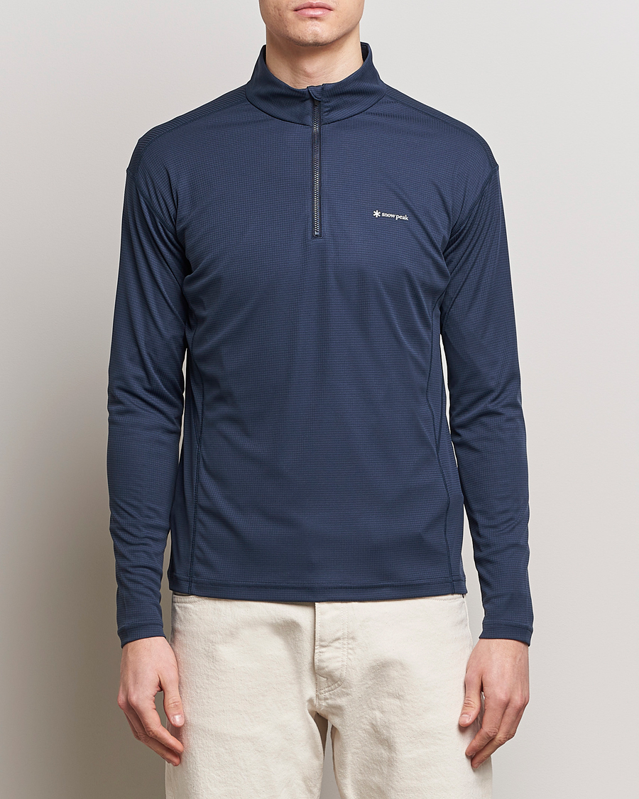 Heren | Kleding | Snow Peak | PE Power Dry Half Zip Navy