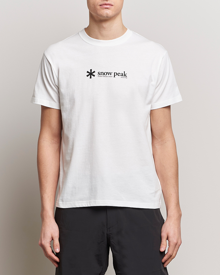 Heren | T-Shirts | Snow Peak | Soft Cotton Logo T-Shirt White