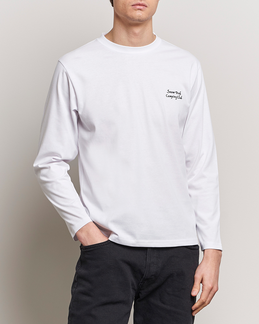 Heren | T-shirts met lange mouwen | Snow Peak | Camping Club Long Sleeve T-Shirt White