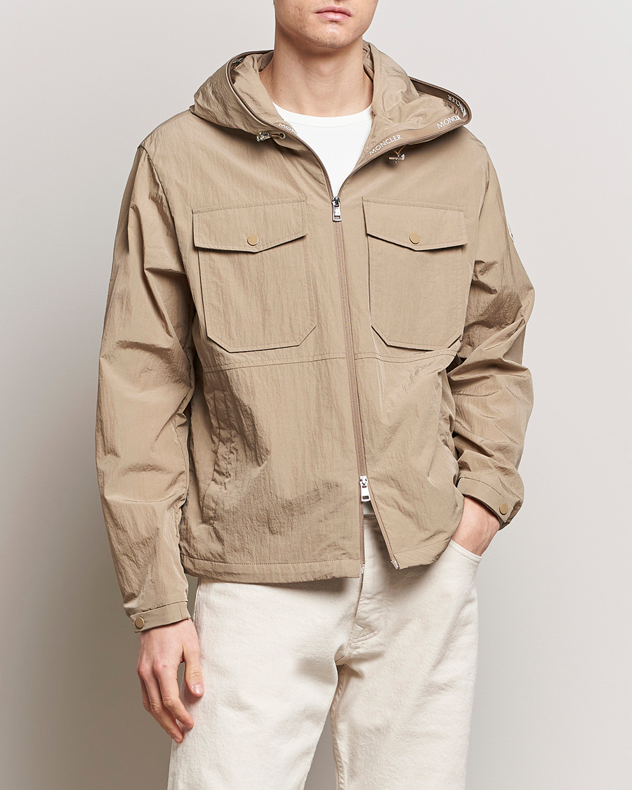 Heren | Lentejassen | Moncler | Plessur Hooded Field Jacket Beige