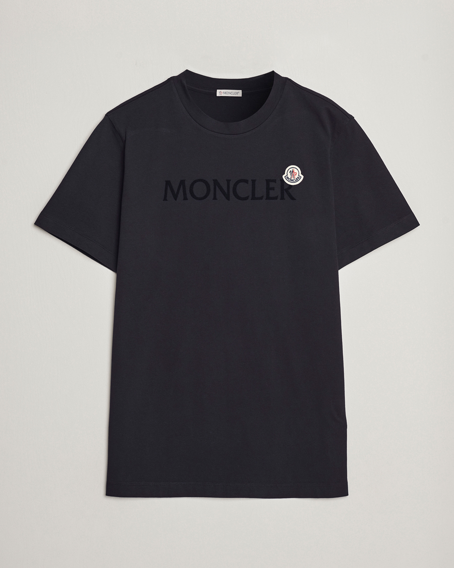 Heren | T-shirts | Moncler | Lettering Logo T-Shirt Navy