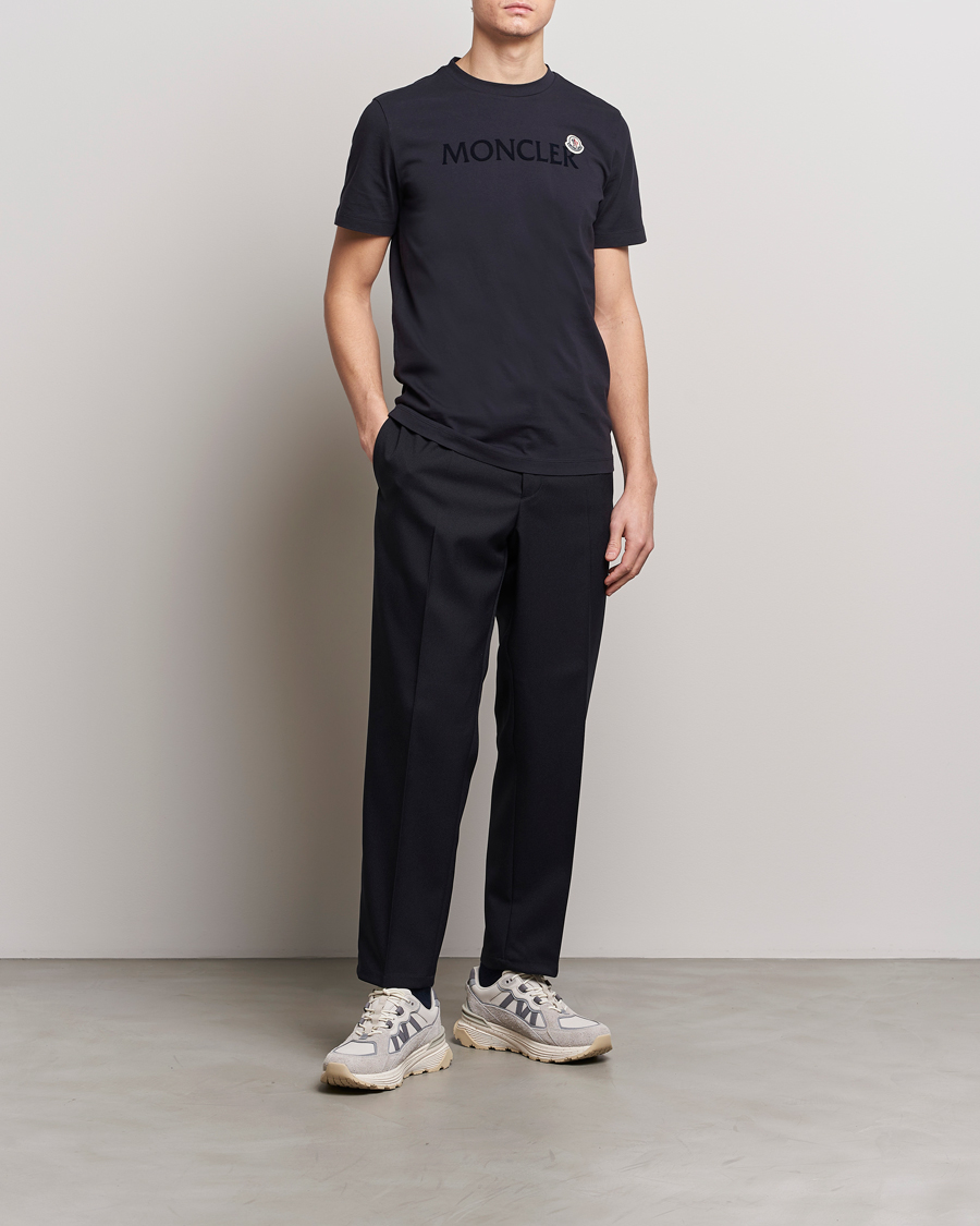 Heren | T-shirts | Moncler | Lettering Logo T-Shirt Navy