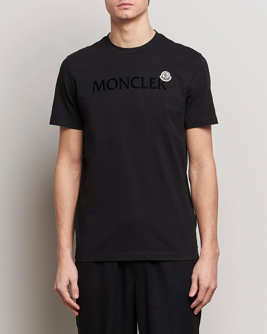 Heren | Zwarte T-shirts | Moncler | Lettering Logo T-Shirt Black