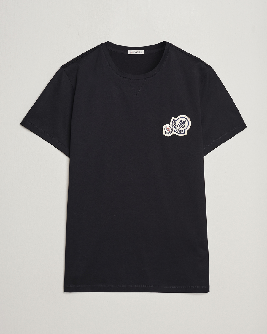 Heren | T-shirts | Moncler | Double Logo T-Shirt Black