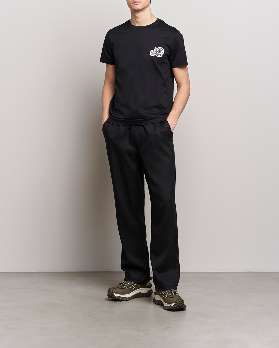 Heren | T-shirts | Moncler | Double Logo T-Shirt Black