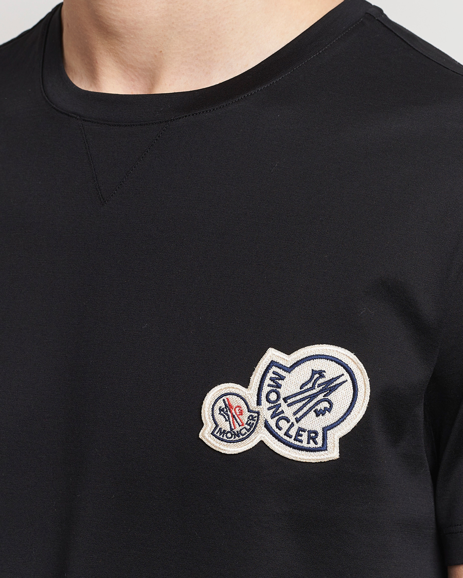 Heren | T-shirts | Moncler | Double Logo T-Shirt Black