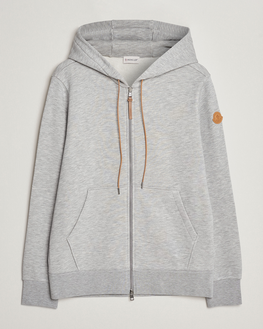Heren | Truien | Moncler | Full Zip Hoodie Light Grey