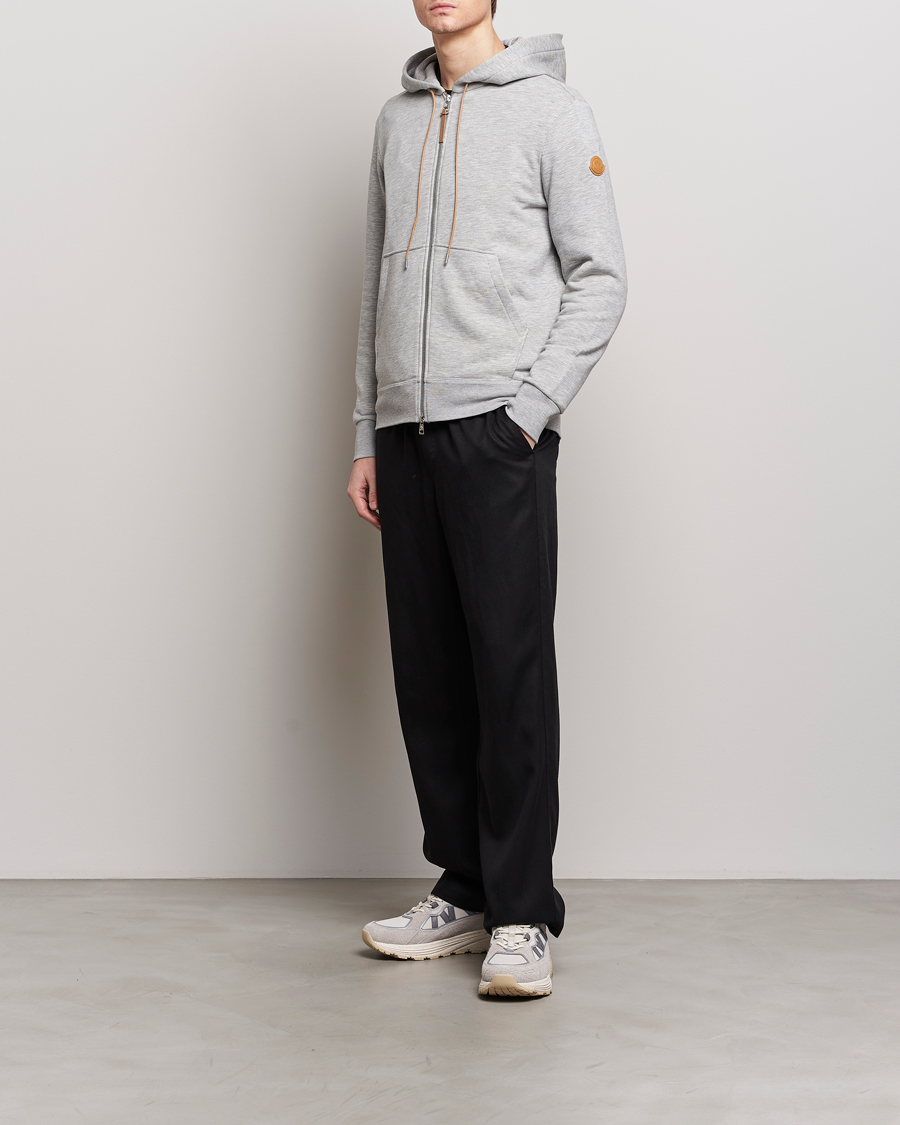 Heren | Truien | Moncler | Full Zip Hoodie Light Grey