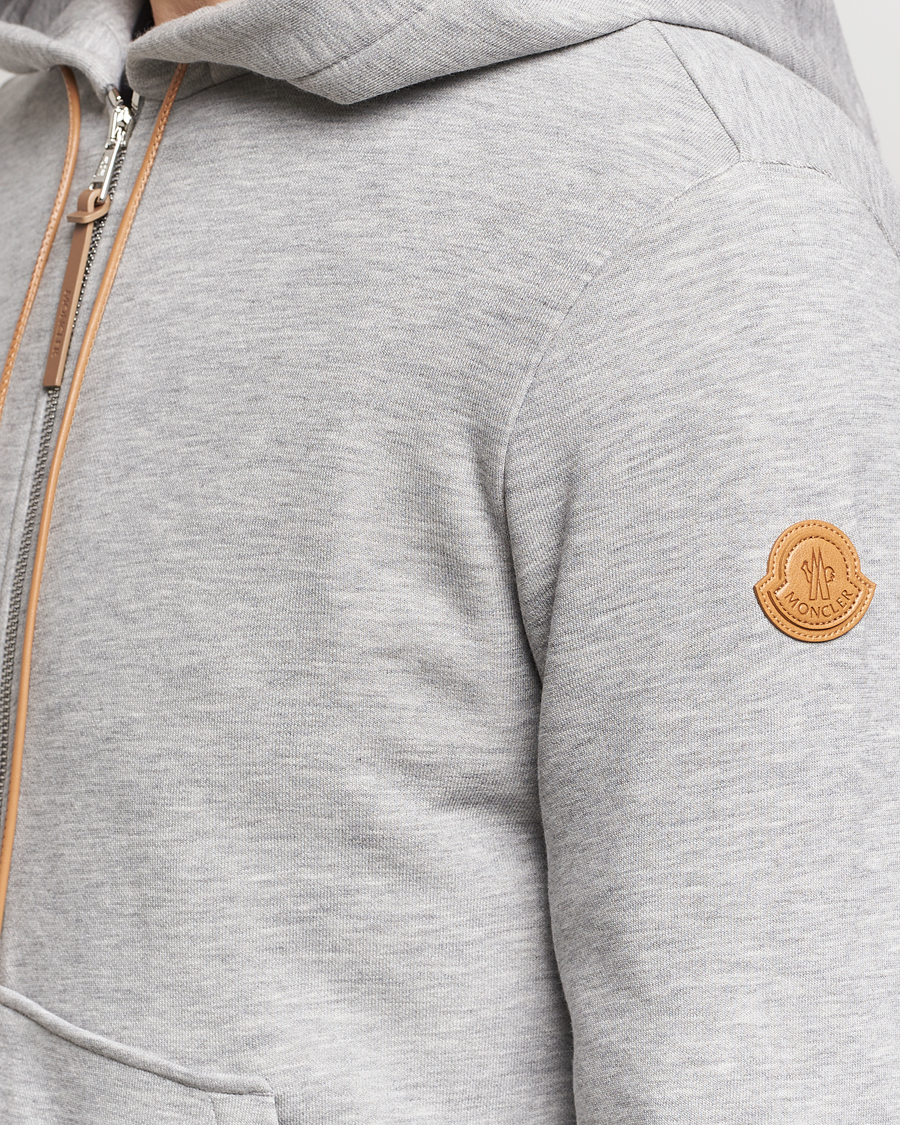 Heren | Truien | Moncler | Full Zip Hoodie Light Grey