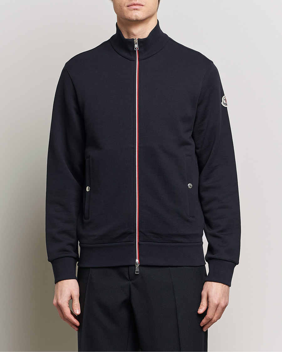 Herre | Luxury Brands | Moncler | Full Zip Cardigan Navy