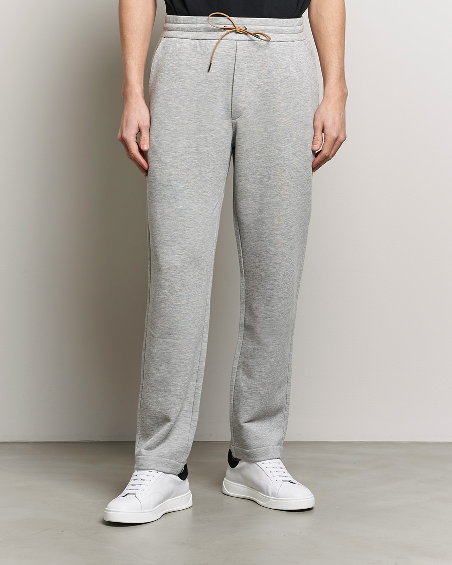 Heren | Broeken | Moncler | Cotton Sweatpants Light Grey