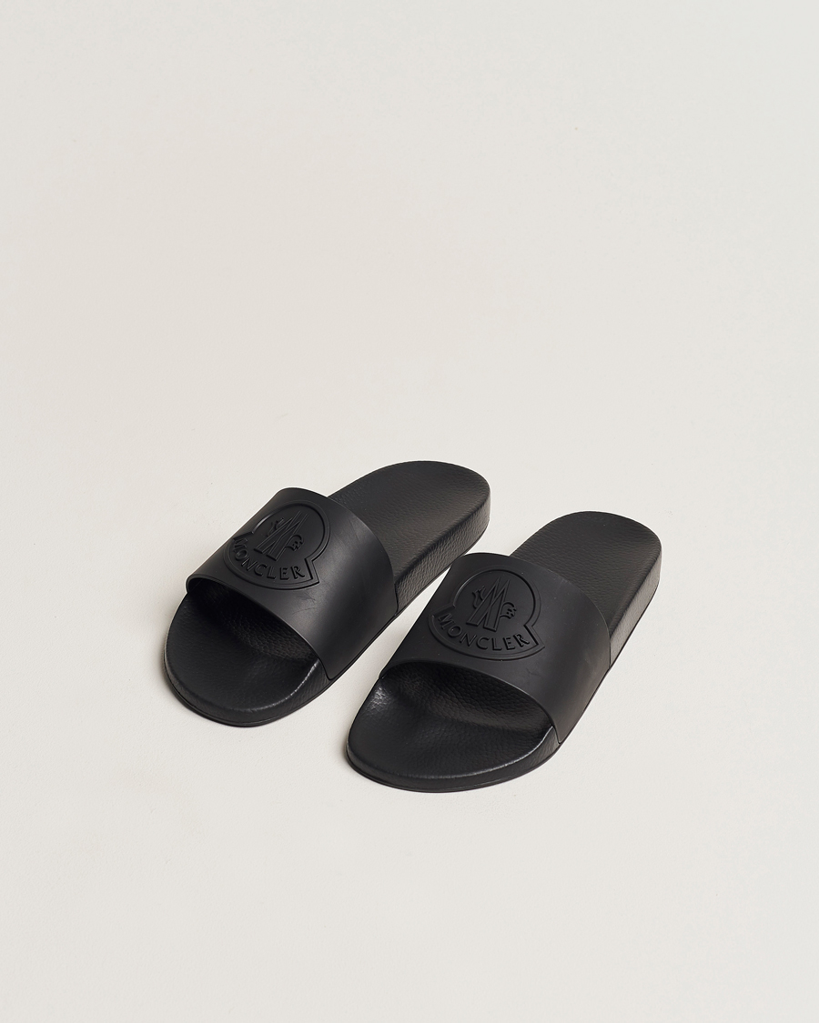 Men | Luxury Brands | Moncler | Basile Slides All Black