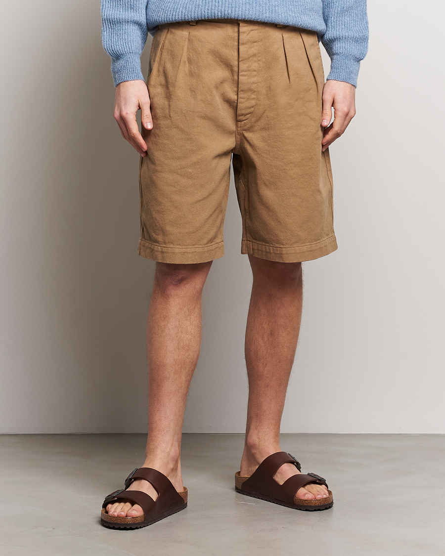 Heren | Chino-shorts | Sunflower | Pleated Shorts Khaki