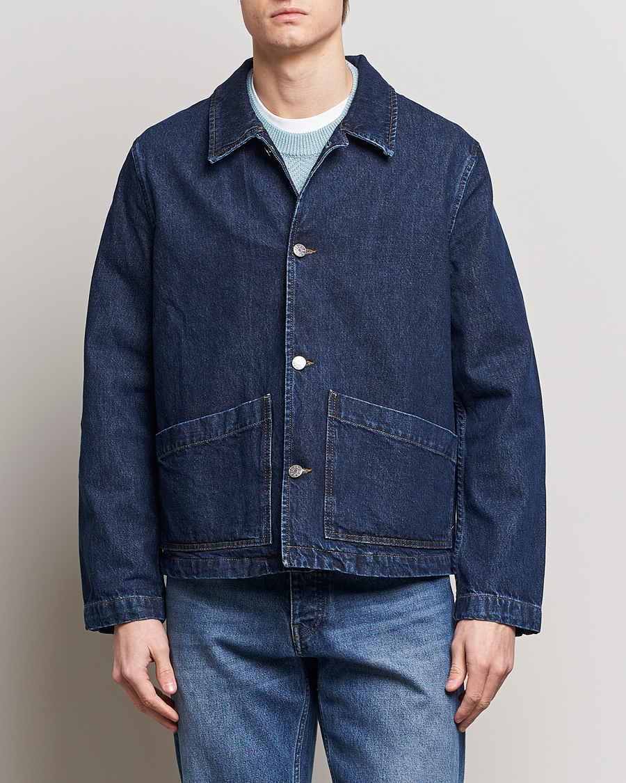 Heren |  | Sunflower | Denim Worker Jacket Rinse Blue