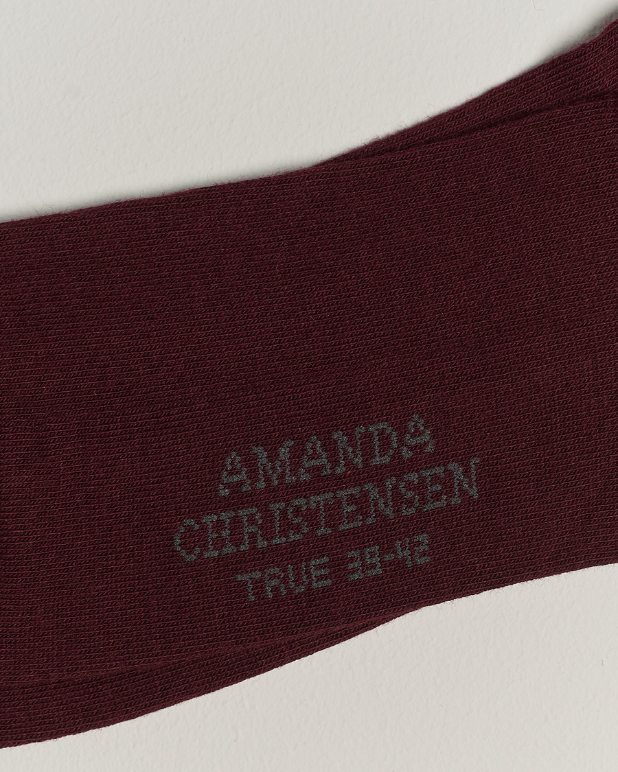Heren |  | Amanda Christensen | 3-Pack True Cotton Socks Bordeaux