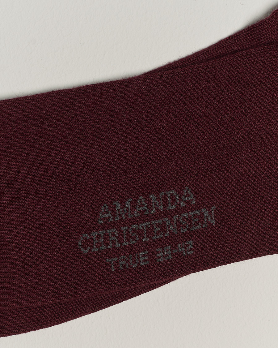 Heren | Business & Beyond | Amanda Christensen | 3-Pack True Cotton Socks Bordeaux