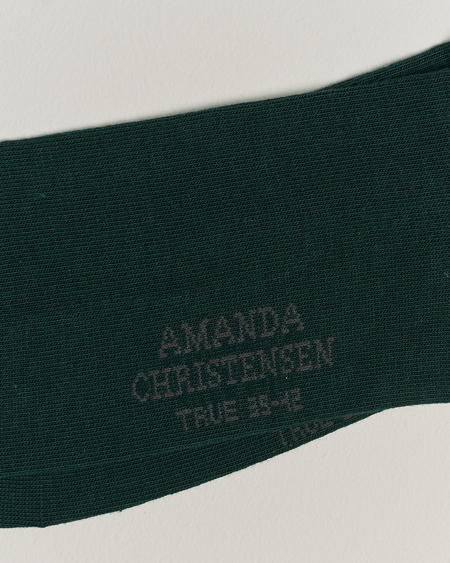 Heren |  | Amanda Christensen | 3-Pack True Cotton Socks Bottle Green