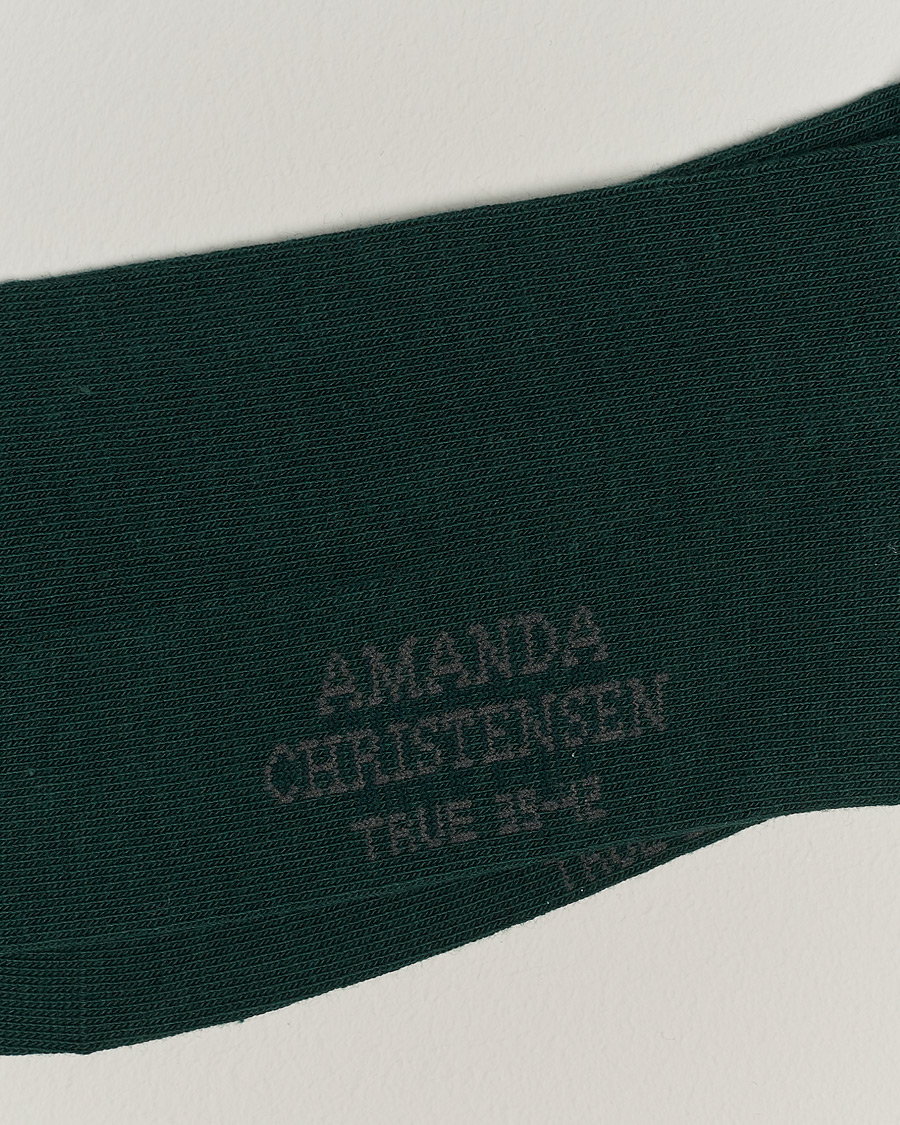 Heren | Alledaagse sokken | Amanda Christensen | 3-Pack True Cotton Socks Bottle Green