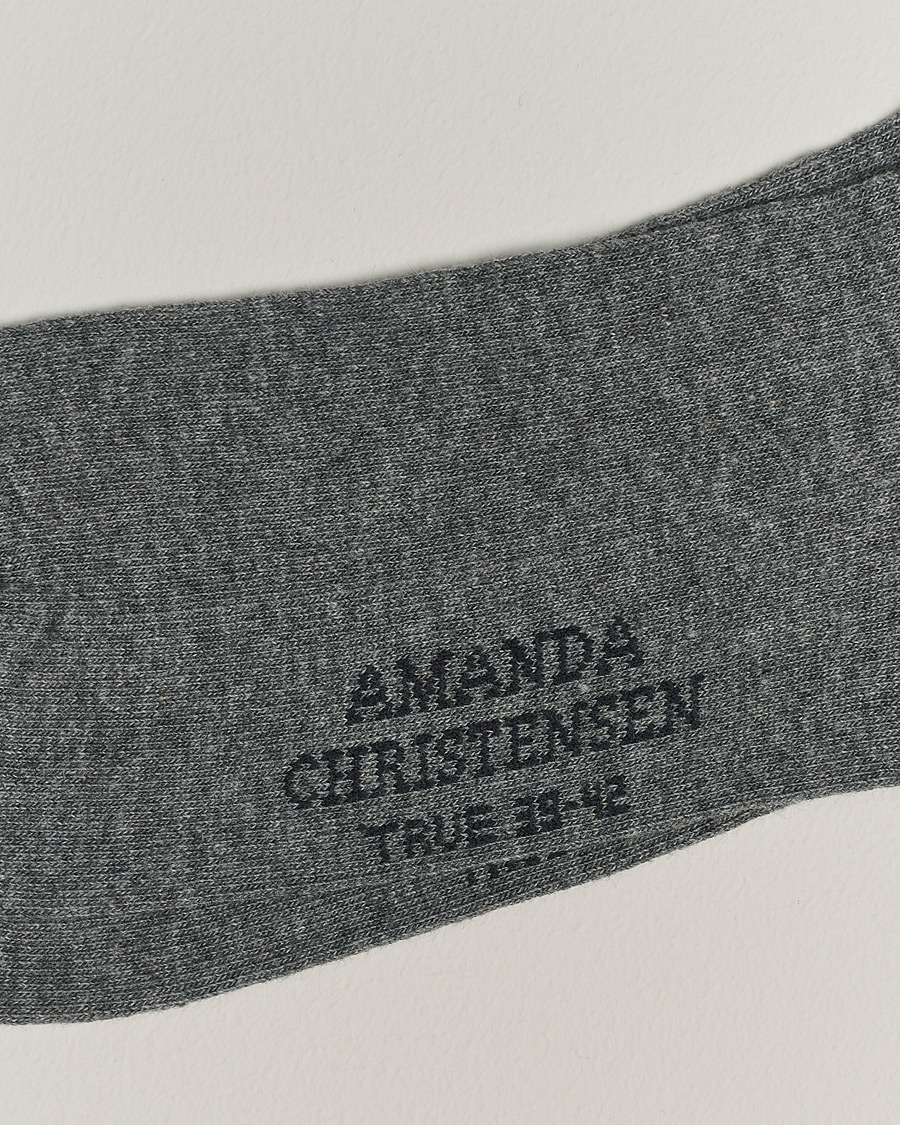 Heren |  | Amanda Christensen | 3-Pack True Cotton Socks Grey Melange